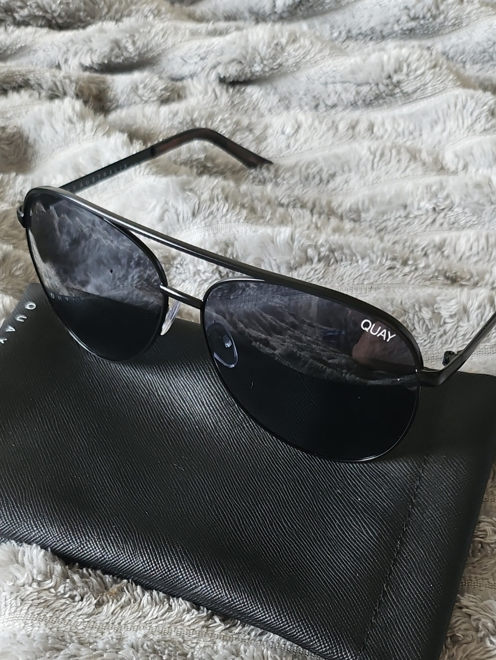 Quay Australia "High Key" Aviator Designer Sunglasses